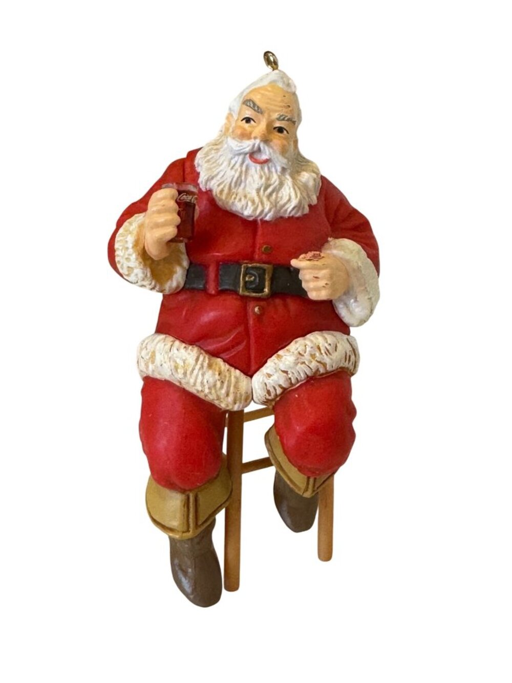 Coca-Cola Santa Claus Ornament 1990 Vintage Collectible Christmas Décor